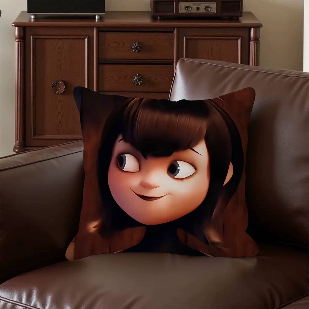 H-Hotel T-Transylvania Anime Cartoon Office Cushion Pillowcase Car Cushion Cover45X45CM Lumbar Pillowcase Sofa Pillowcover