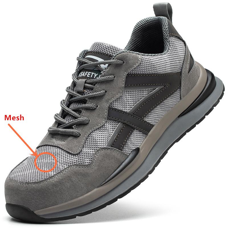 Bezpečnostní pracovní obuv s ocelovou špičkou, odolná proti propíchnutí, protiskluzová pracovní obuv, prodyšné pracovní bezpečnostní tenisky, lehká bezpečnostní obuv
