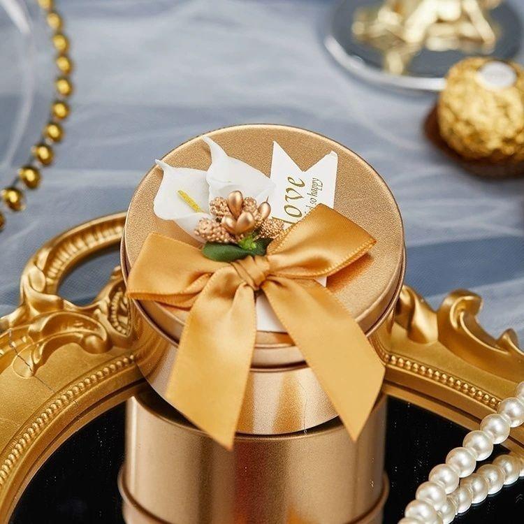 Set of 10 Creative Wedding Candy Tin Boxes - 2025 New Style, Iron, Free Shipping