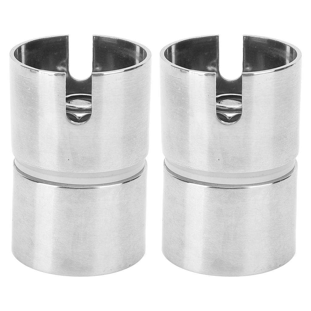 2pcs Drop In Swivel Rod Holder Adapter 304 Stainless Steel 360 Degree Fishing Pole Converter for 1‑9 16in Rod Holder