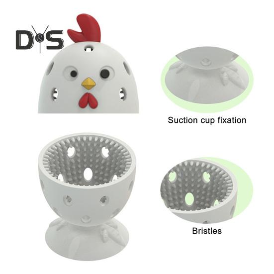 Egg Brush Cleaner Chick Shaped Silicone Egg Washer Food Grade Reusable Egg Cleaner Scrubber Washing Egg Tool