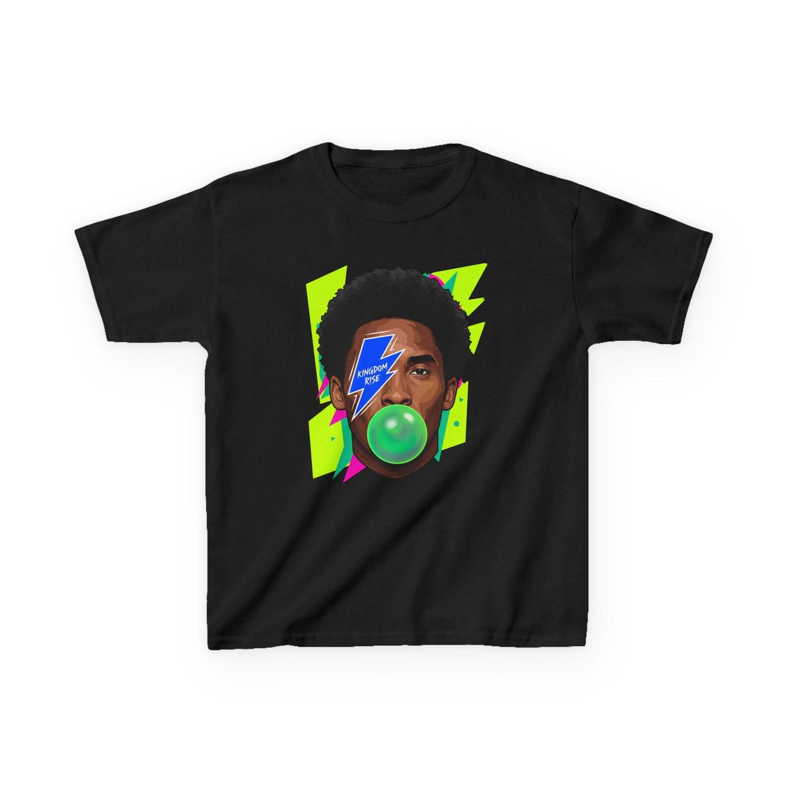 Youth Lightning Bolt Face, Kids T-Shirt | Bubblegum Pop Art, Neon Graphic L