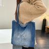 Underarm Bag Women's Shoulder Bag Large Capacity Denim Tote Bag