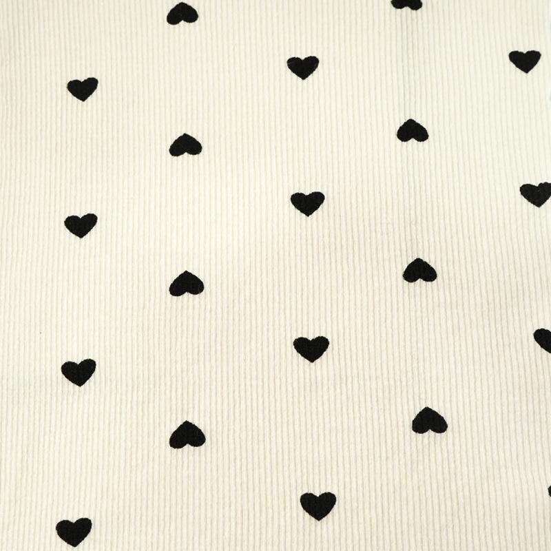 Summer Fashion Stretchy Dot Rib Printed Cotton Sewing Knit Fabric By Half Yards Dress,T-shirt Jersey Material  sewing tela