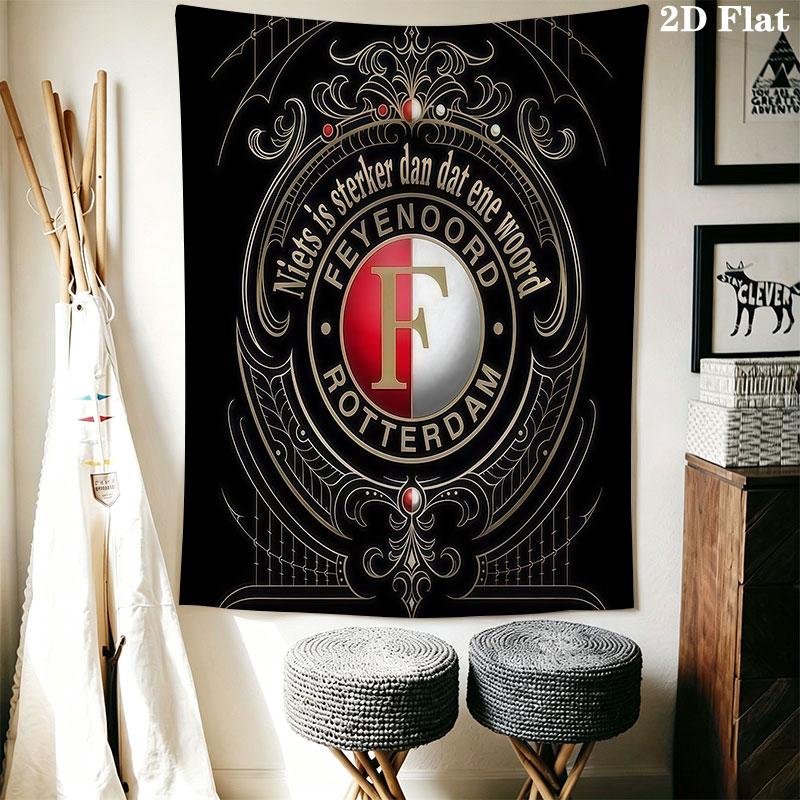 Feyenoord Rotterdam Wall Hanging Printed Fabric Blanket Decorative Tapestries for Bedroom Living Room Home Decor