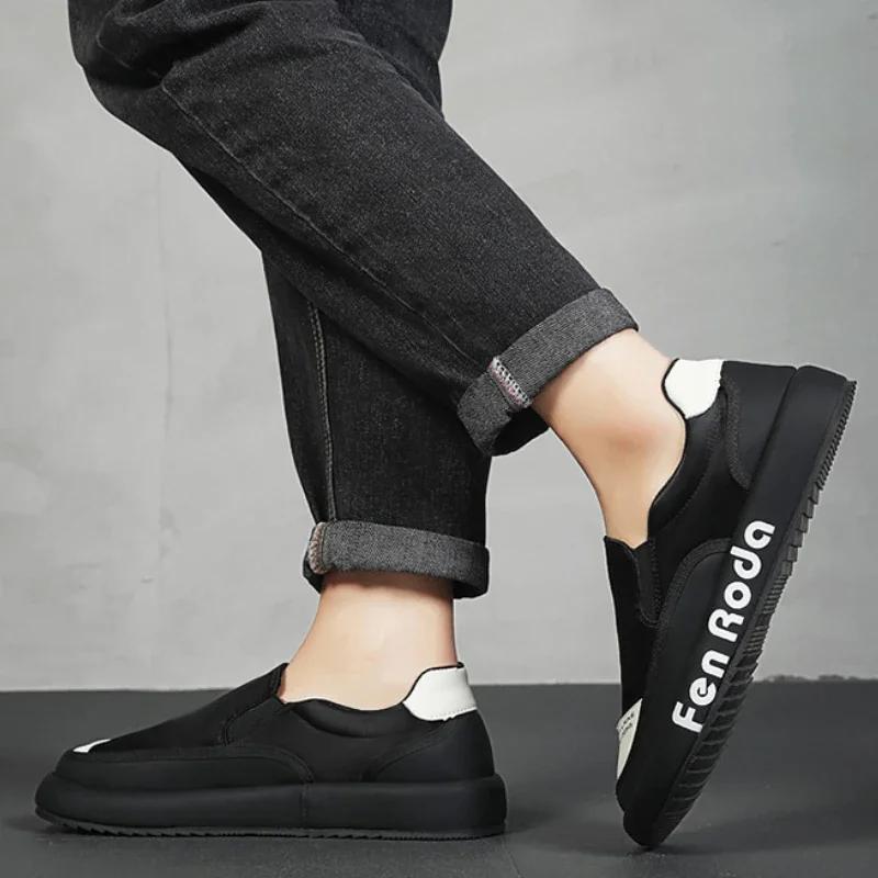New Men Casual Shoes Designer Canvas Breathable One Step Lazy Shoes 2024 Fashion Thin Style Comfortable Men's Loafers Zapatillas