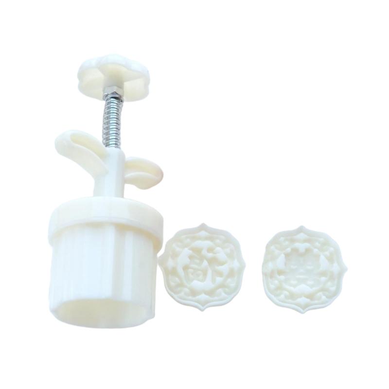 50g Plastic Mooncake Stamps DIY Mooncake Moulds Chinese Characters Shaped Hand-Making DIY Mooncake Moulds for Festival