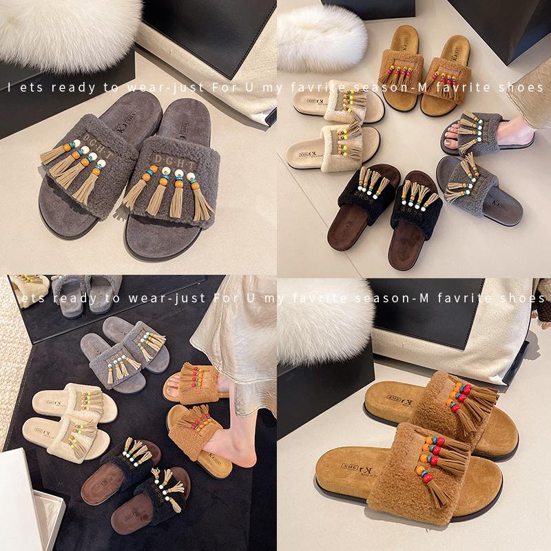 Niche Platform Slippers Women's Outer Wear 2025 New Mori Retro Style with Skirt Shoes French High-end One-word Drag