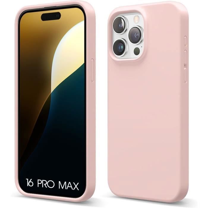 Coque de protection - booling - iphone 16 pro max - silicone doux - ultra slim - rose