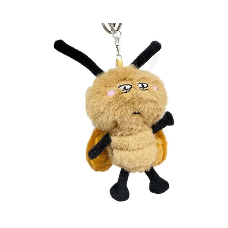 Creative Plush Cockroach Keychain Adorable 12cm Stuffed Insect Doll Bag Charm Gift
