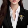 Luxury Sparkling Zircon Full Diamond Wheat Ear Fringe Brooch Blazer Exquisite Bow Corsage Accessories