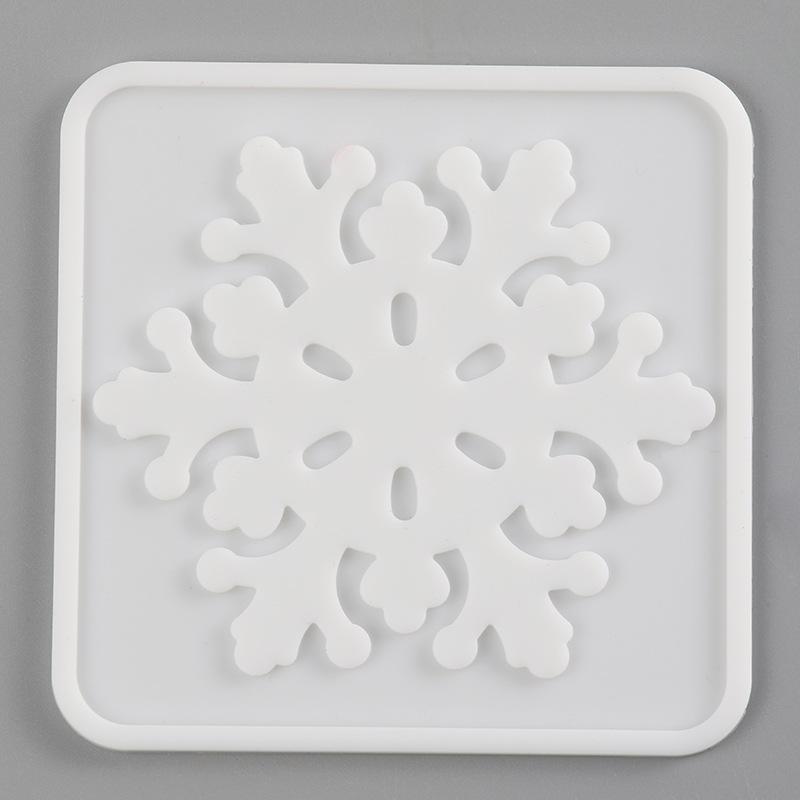 

Квадратная силиконовая подставка Снежинка Термостойкая подставка для чашки Противоскользящий коврик Водонепроницаемая подставка Подставка для стола Посуда для напитков