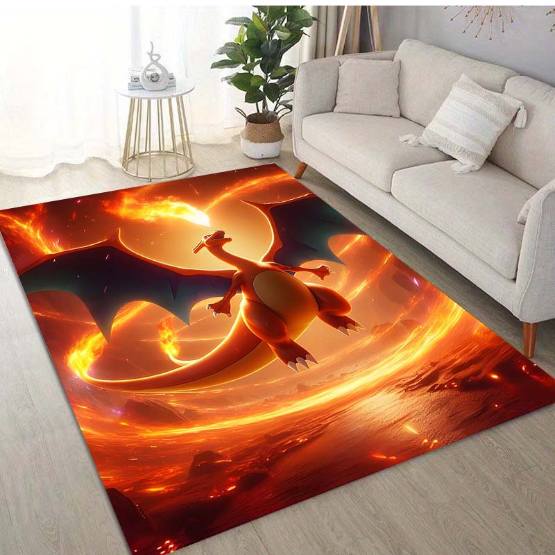

1PC P0kém0n Charizard Dracaufeu Pikachu Printed Carpet Living Room Bedroom Kid s Room Home Decor Area Rug Modern Decor Mat Gift 40x60cm (16x24in)