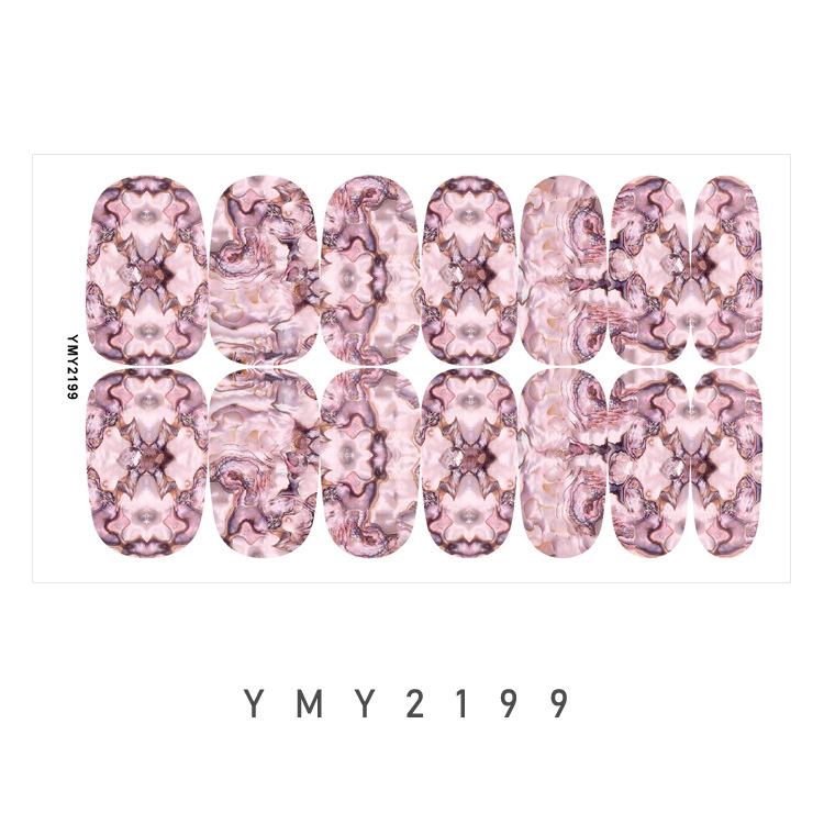 Baking Free Nail Art Accessories Marble Smudge Pattern Starry Nail Sticker Laser Nail Sticker Manicure Decals