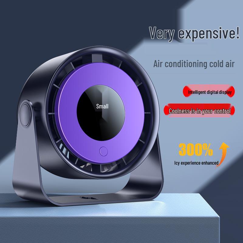 6-Inch Wall-Mounted USB Desktop Fan with Air Circulator and Long Battery Life