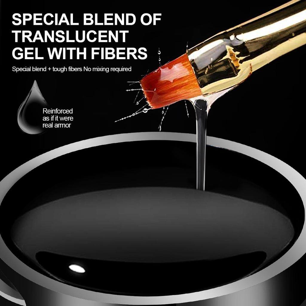Fiberglass Nail Gel Kit Strengthening Repair Broken Nails Extend Soak Off Base Coat 30ml Professional Nail Care