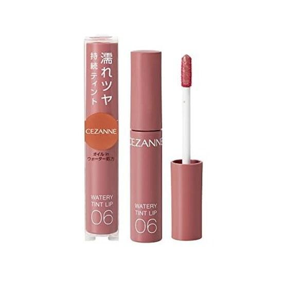 Cezanne Watery Tint Lip 06 Pink Beige 4.0g formula Long-lasting shine