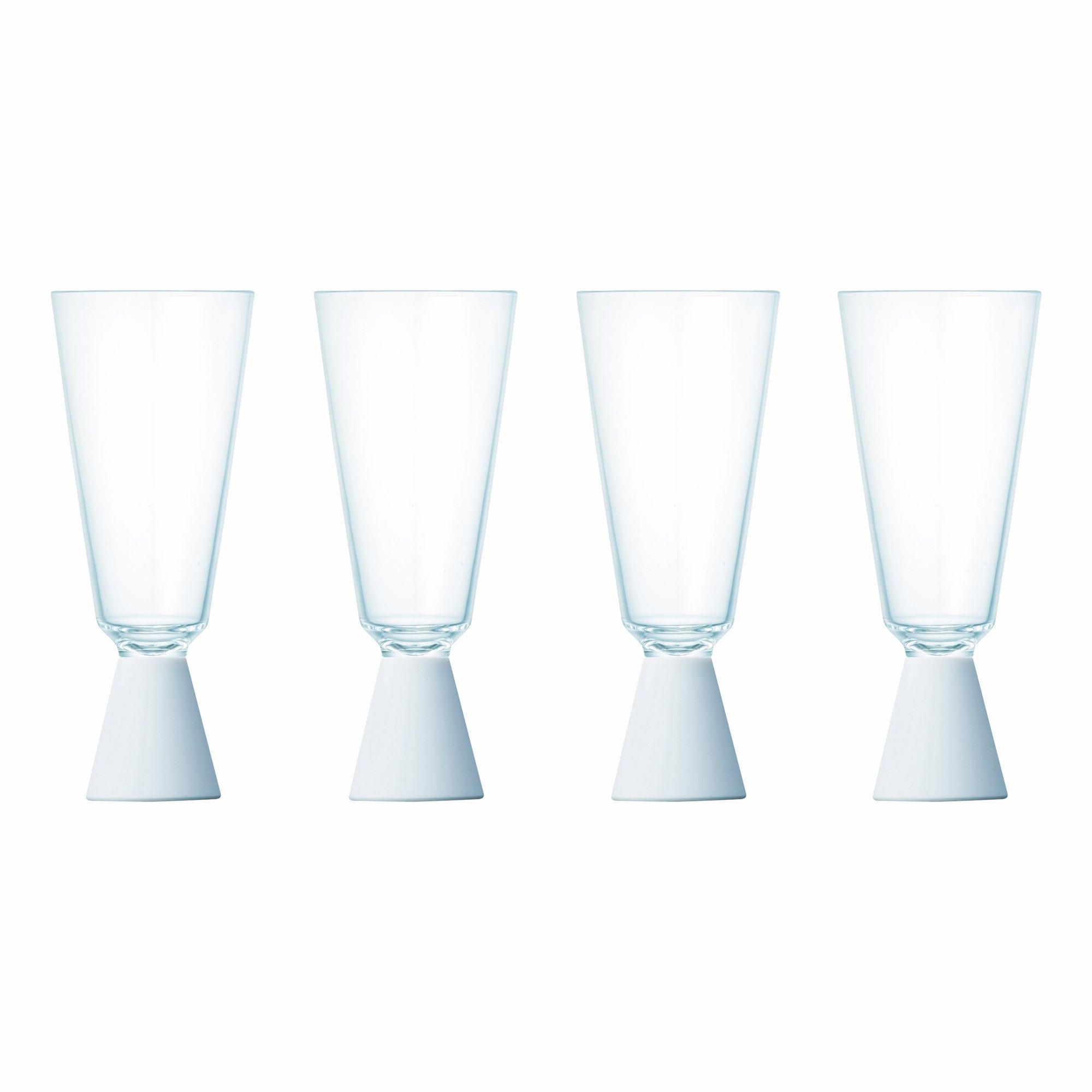 

KINTO FESTA Champagne Glasses, 4-Piece Set, White, 21336