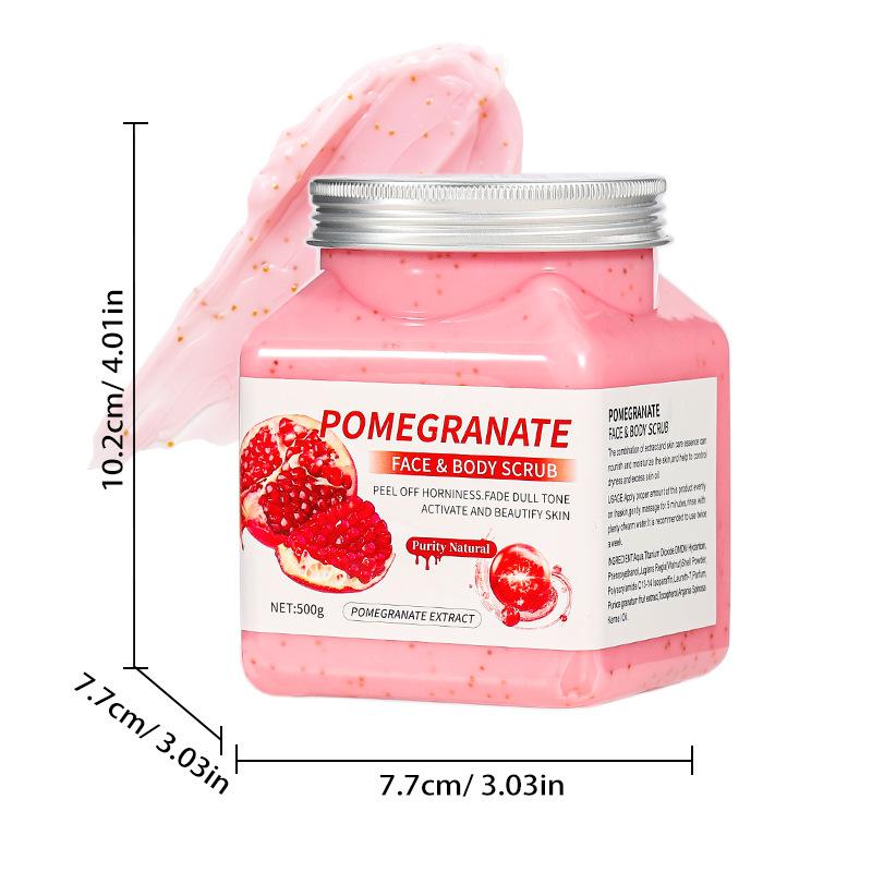 

Скраб для тела эксфолиант 500 г Глубокое очищение Кофейный скраб Большая бутылка Удаление мурашек Pomegranate Scrub 500g