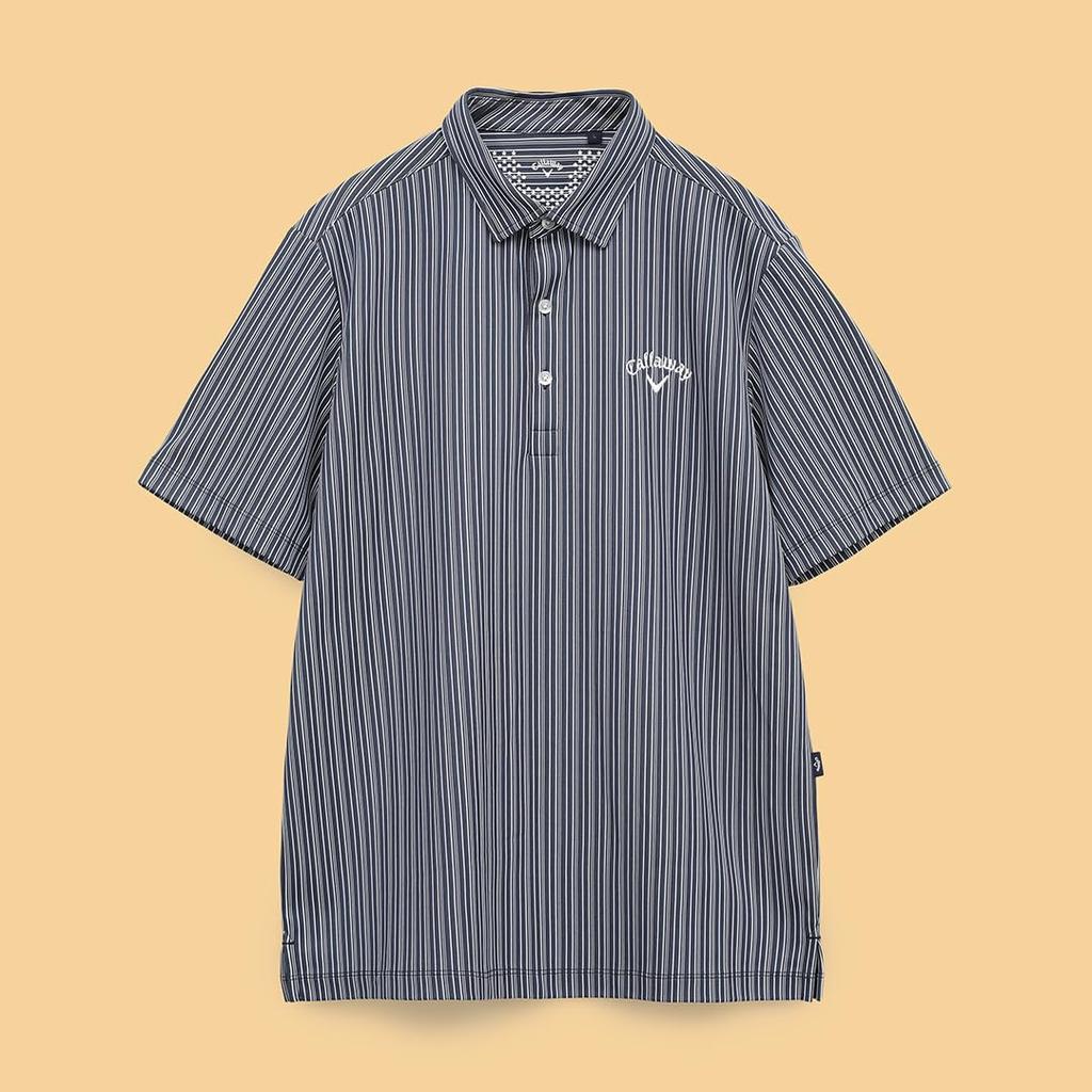 Short Sleeve Polo Shirt Quick Cool Golf C25134107 L [Callaway] Men's (Sweat Absorbent, Drying, Lining) / / 1120_Navy