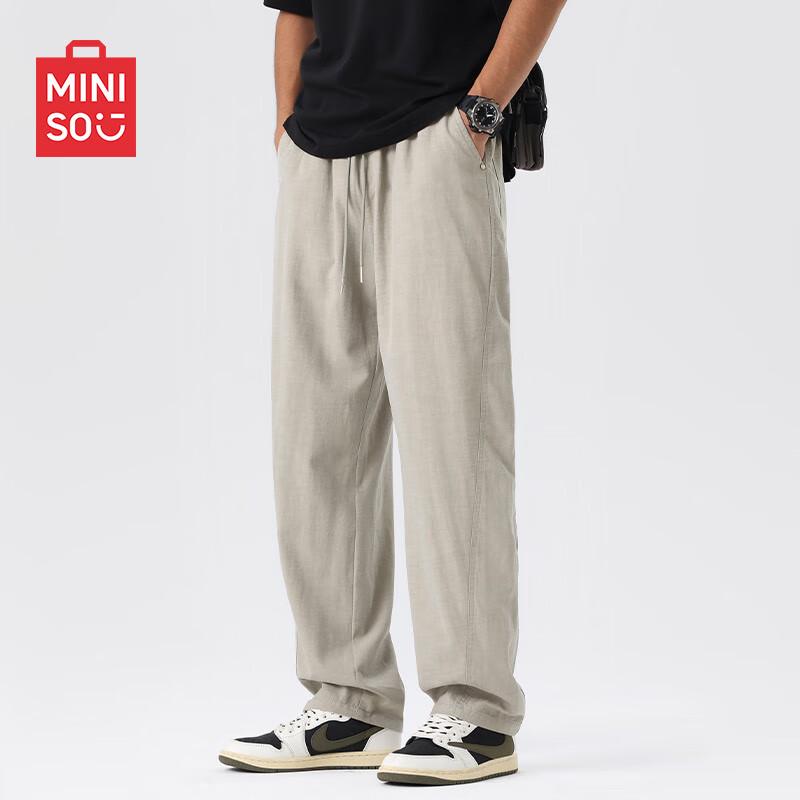 

MINISO Men s Soft Drape Straight-Leg Casual Pants 4XL