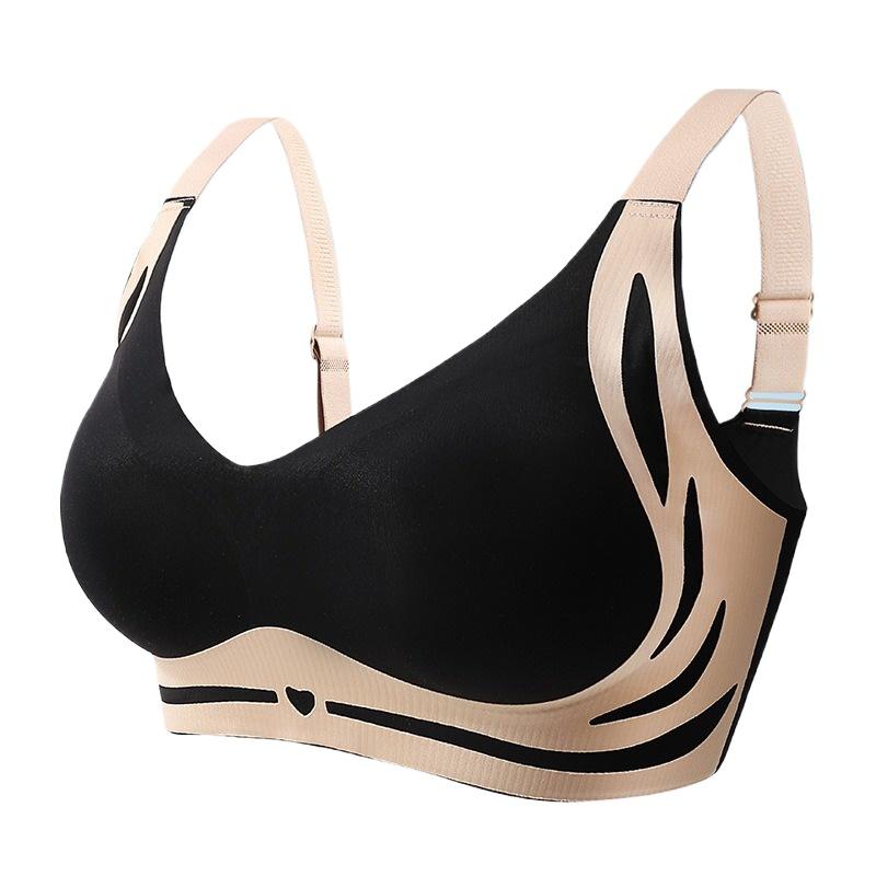 L-4XL PLUS Dame Push-up BH Sømløs Trådløs BH Stor Størrelse Undertøy
