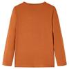 T-shirt enfants à manches longues cognac 92/104/116/128/140