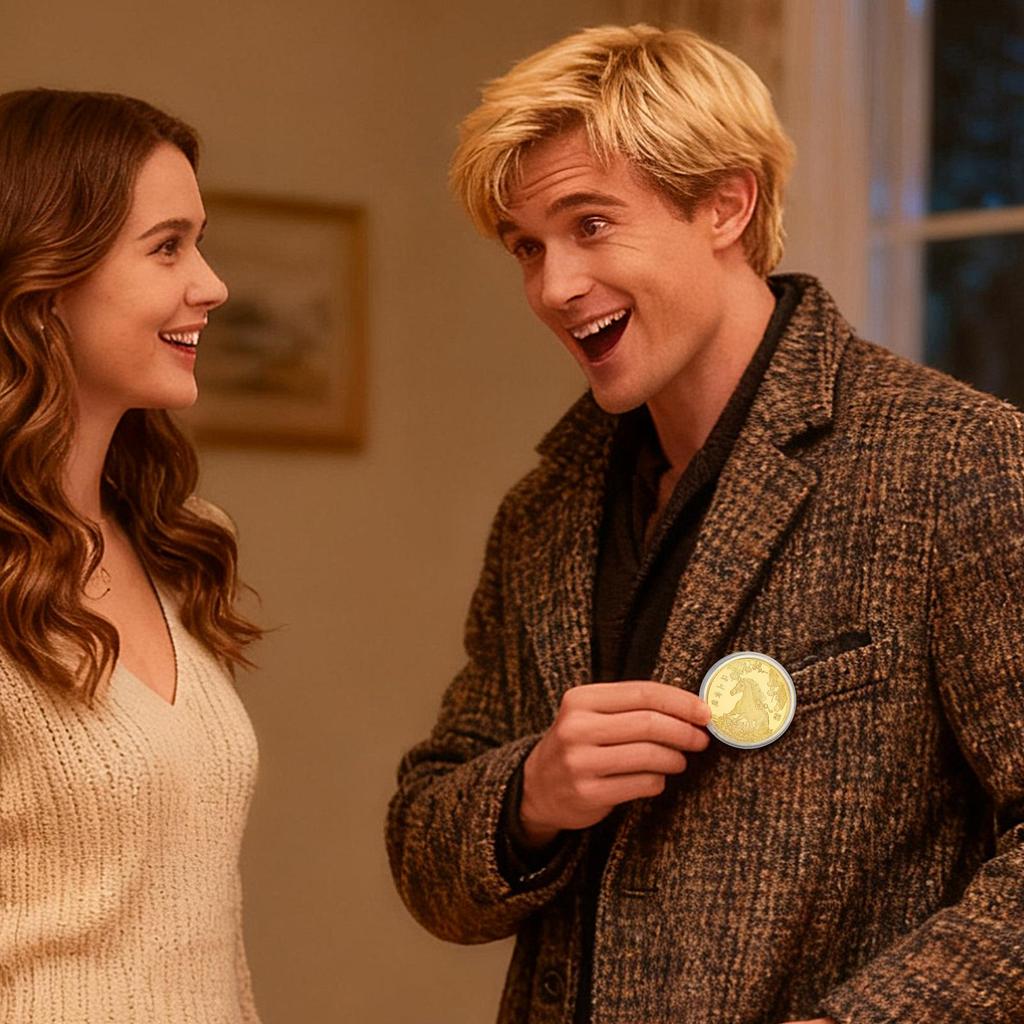 Commemorative Coin Fortune Auspicious Horse Souvenir Collectible Souvenir For Friends Women Men Kids Christmas Holiday Easter