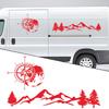 Universal Red Waterproof Car Body Camper RV Truck Decoration Brand New Car Sticker Durable Hote Sale Professional