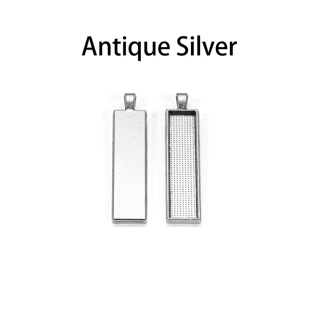 

5 шт./лот 10*50 мм камея прямоугольные безели пустой кулон кабошон базовая установка для изготовления ювелирных изделий аксессуары поставки