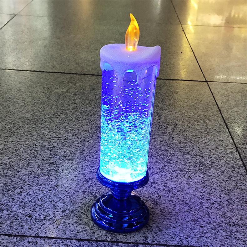 New Christmas Led Candle Light Environmentally Friendly Base Colored Light 5 Colors Family Party Table Candle Without Battery