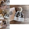 Fashion Leopard Print Pattern Women's Casual Warm Knitted Hatp For Outdoor Casual
