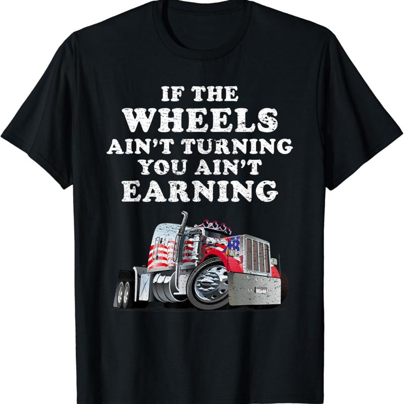 USA Trucker T Shirt Funny Unisexs Truck Driver