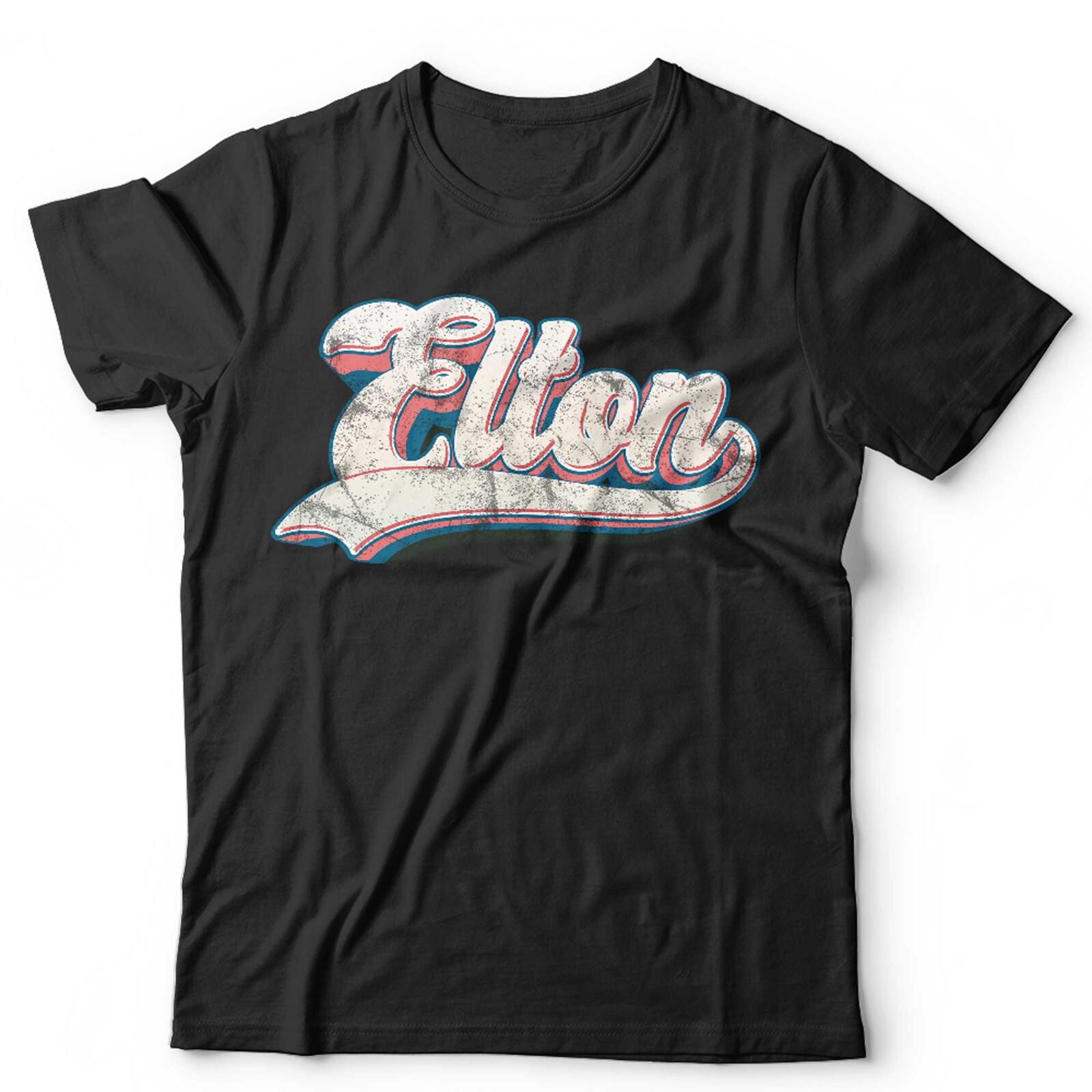 Elton John Tshirt Unisex Retro Logo Vintage Rocketman Music ConcerT Shirt Mens Womens Tees Top S