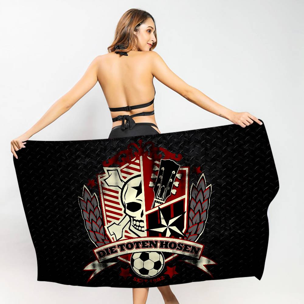 1pc Rock BAND D-Die Toten Hosens Microfiber Blanket Quick Drying Beach Towels Oversized Printing Super Absorbent Towel Blanket
