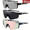 3 Pairs of Large Frame Fashionable Glasses Unisex Party Shooting Props Perfect Accessories