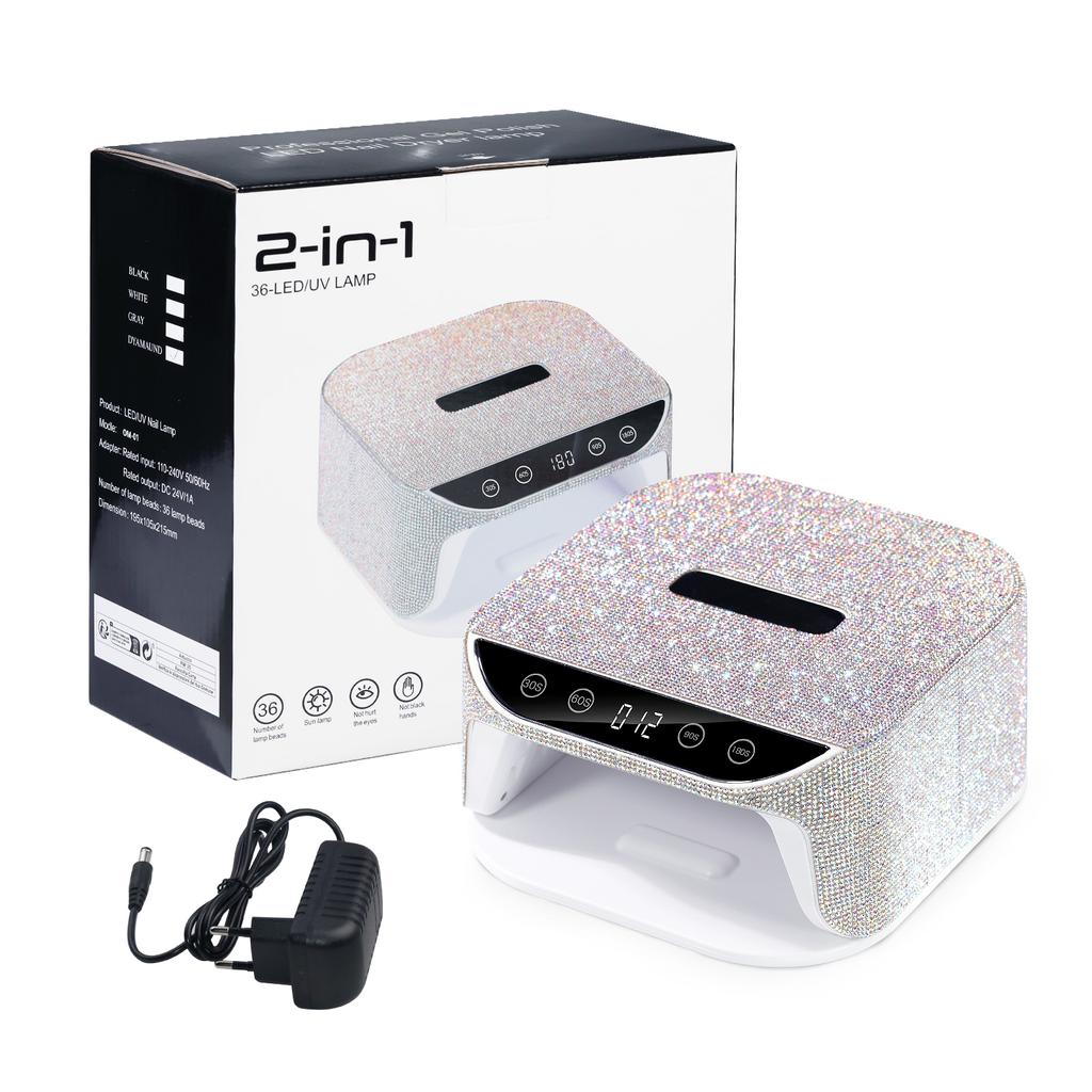36 LEDs Kabelloser Nageltrockner mit Smart Sensor Wiederaufladbare UV-LED-Lampe für Nägel Bling-Bling Kabelloser Gel-Nagellack-Trockner
