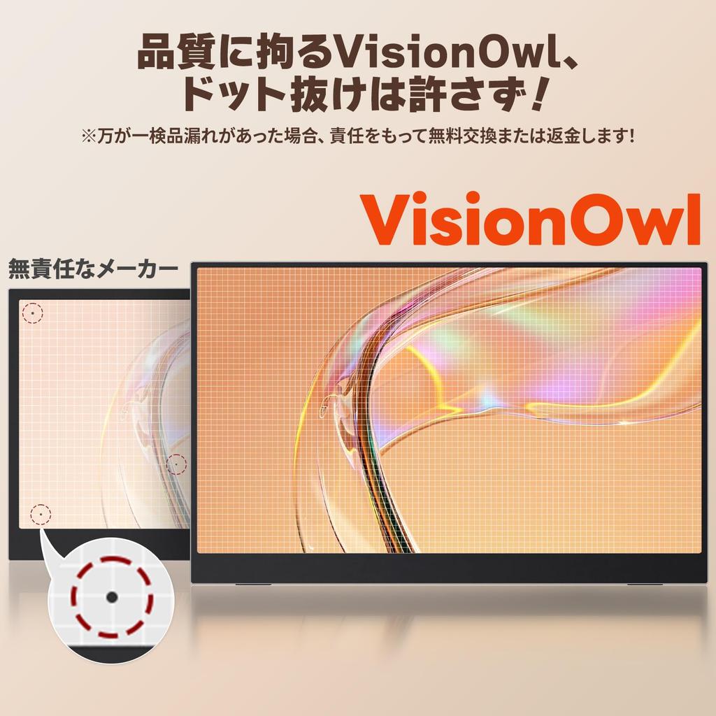 VisionOwl Mobile Matte IPS 1920x1080 with Storage HDMI Compatible with and Monitor, 15.6-inch, Wireless, Freestanding, Lightweight, Thin, Panel, FHD,