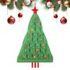 Látkový adventní kalendář s kapsami 24 dní Tvar vánočního stromku Úložná taška Závěsný odpočítávací kalendář Pro domácí dekoratéry Sběratele