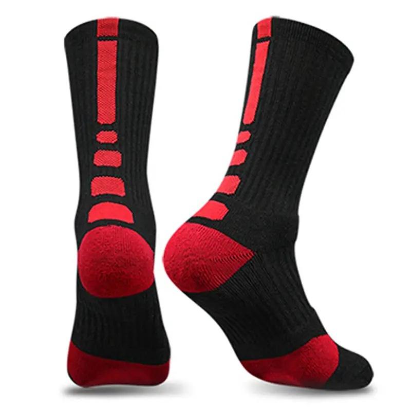 1Pair Basketball Socks Actual Combat Training Sport Socks Men Thick Towel Bottom Mid Tube Socks For Men