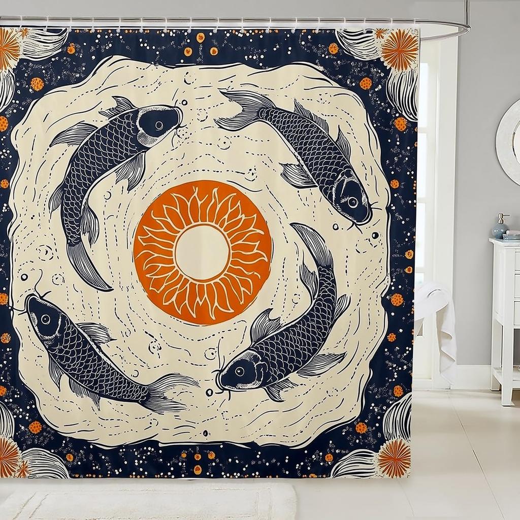 Lighthouse Shower Curtain Lobster Shower Curtain Sets for Teens Young Palm Trees Nautical Sailboat Bathroom Curtains Cartoon