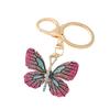 Yousheng Owl Keychain Enamel Charm Sparkling Rhinestone Car Key Ring for Women Wisdom Symbol Pendant for Bag