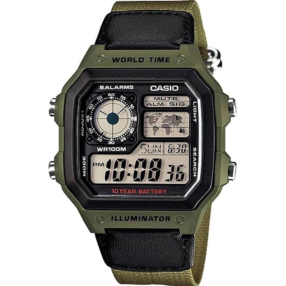 

[Casio] Часы Casio World Time World Time Digital Ae 1200whb 3bv Overseas Model Green []