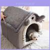 Kleines Hundehaus Alle Jahreszeiten Teddy Winter Warm Abnehmbar Waschbar Haustierbett