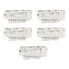 5Pcs Wig Clip with Safety Pin 10-Teeth Hair Extension Snap Clip Heavy Duty Metal Invisible Wig Securing Comb Chunni Dupatta Setting Clip