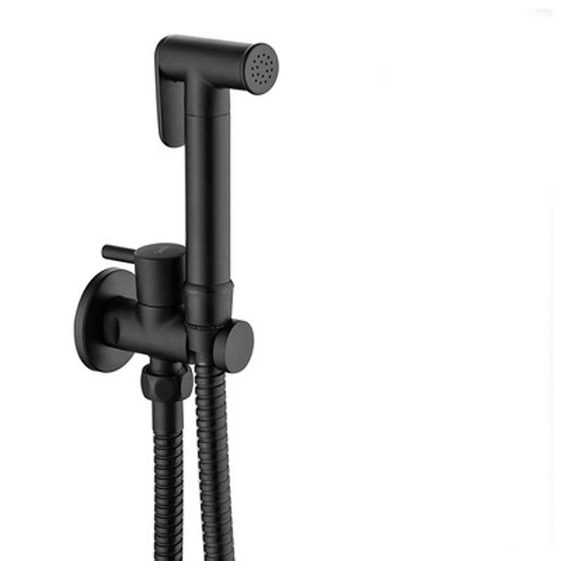 Brass Hand held black Bidet Shower set  Perforating Toilet Jet Cleaner Portable brushed gold and gray Bidet Shower Head BD01