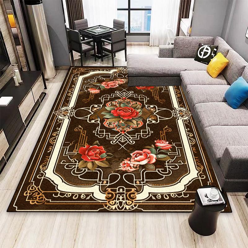 Nordic Persian Style Carpet for Living Room Home Decoration Retro Lounge Rugs Soft Bedroom Carpets Non-slip Bedside Mat Washable