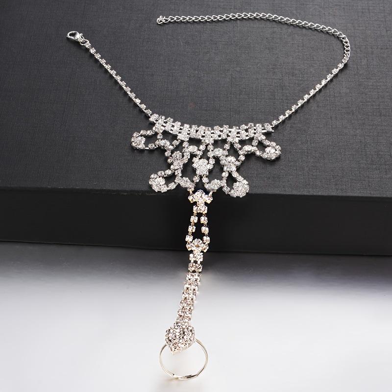Rhinestone Bridal Beach Barefoot Anklet - European & American Hot Trend