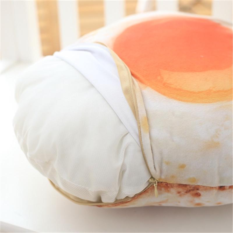 Creative Fried Egg Cushion Pillow: Washable Plush Toy