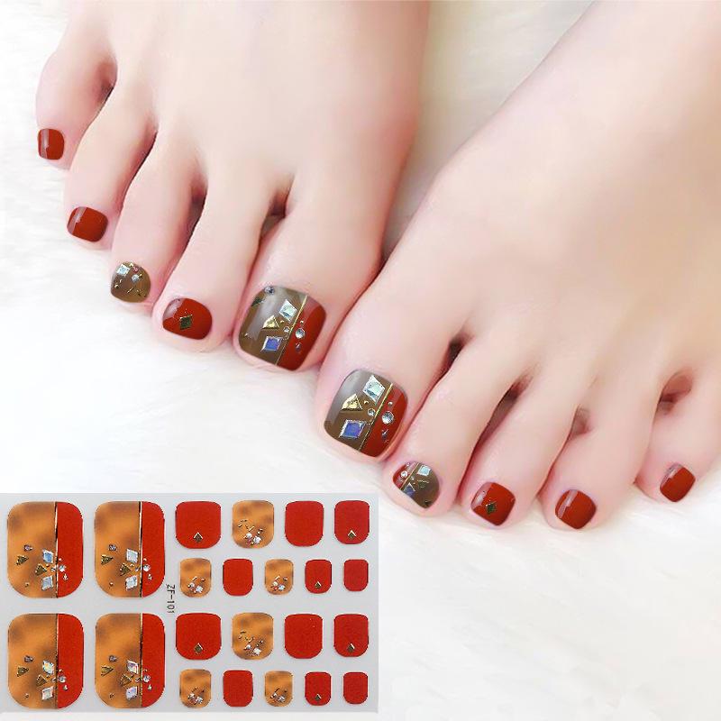 3D Αυτοκόλλητα Νυχιών με Μοτίβο Διαμαντιού: Αδιάβροχο, Μακράς Διάρκειας, Λευκαντικό για Πόδια
